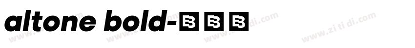 altone bold字体转换